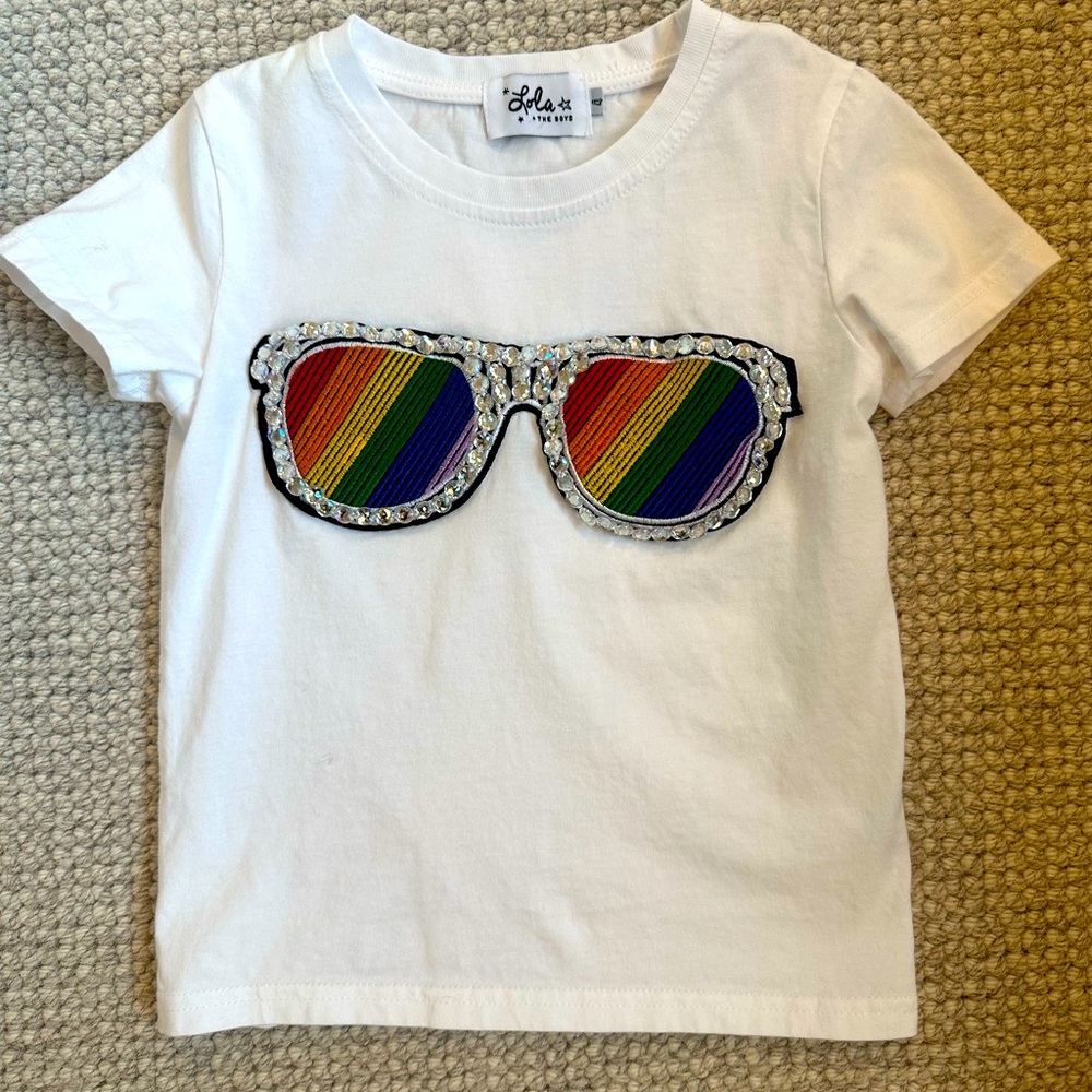 Lola and the Boys Rainbow Sunnies Tee